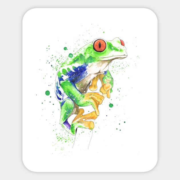 tree frog Sticker by Liza's Brushes